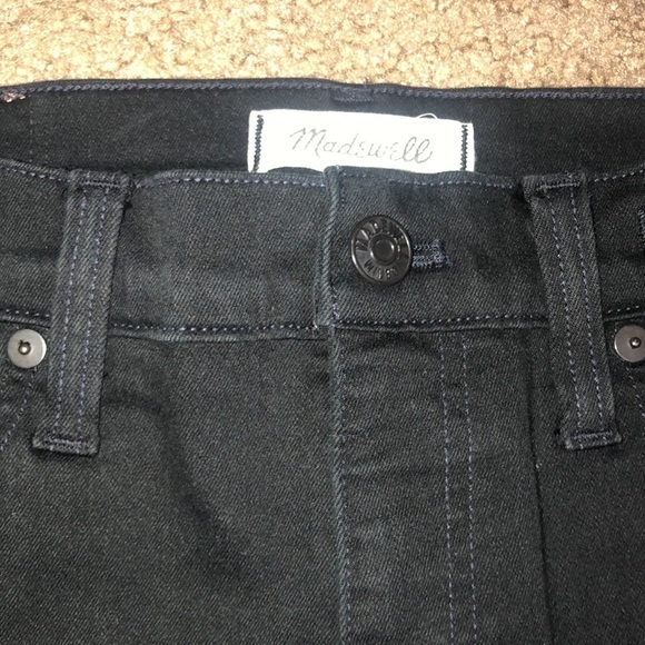 Madewell 9" Skinny Skinny High Riser Jeans Black Frost 26 Tall - Picture 12 of 14